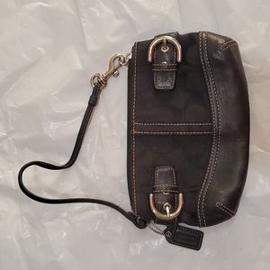 Coach Mini Purse with Black Signature Canvas
